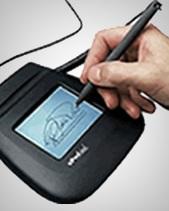 Figura 15 Biometria usando assinatura. Outros tipos de biometria estão em pesquisa e evoluindo de acordo com a tecnologia desenvolvida.