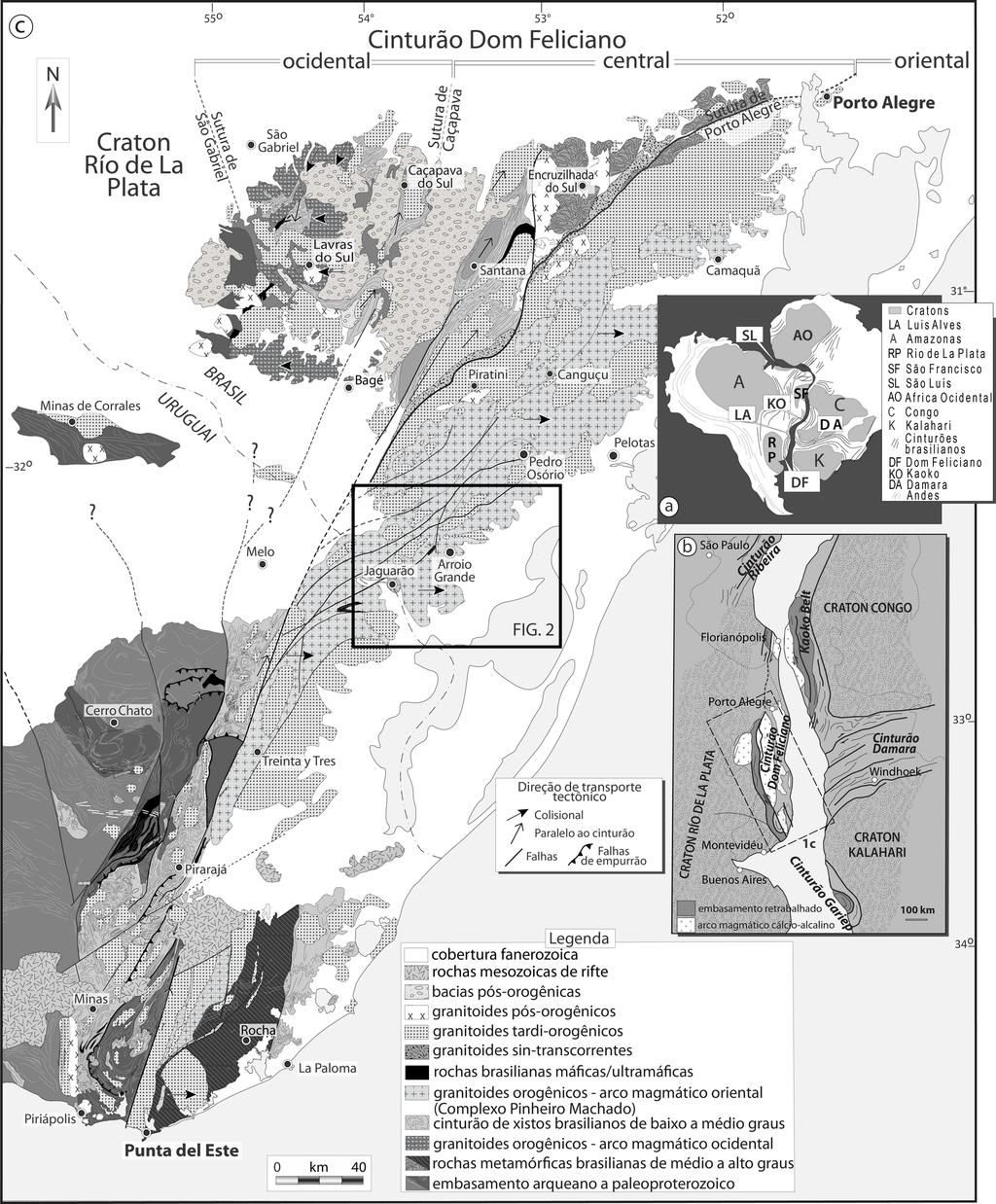 Ramos & Koester bibliografia, permitem a ampliação da discussão sobre a evolução geotectônica do Escudo Sul-rio-grandense durante a convergência das paleoplacas Río de La Plata e Kalahari no