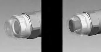 Descrição funcional A válvula de sobrepressão integrada funciona como válvula de purga, caso o botão rotativo seja rodado no sentido dos ponteiros do relógio até ao batente open.