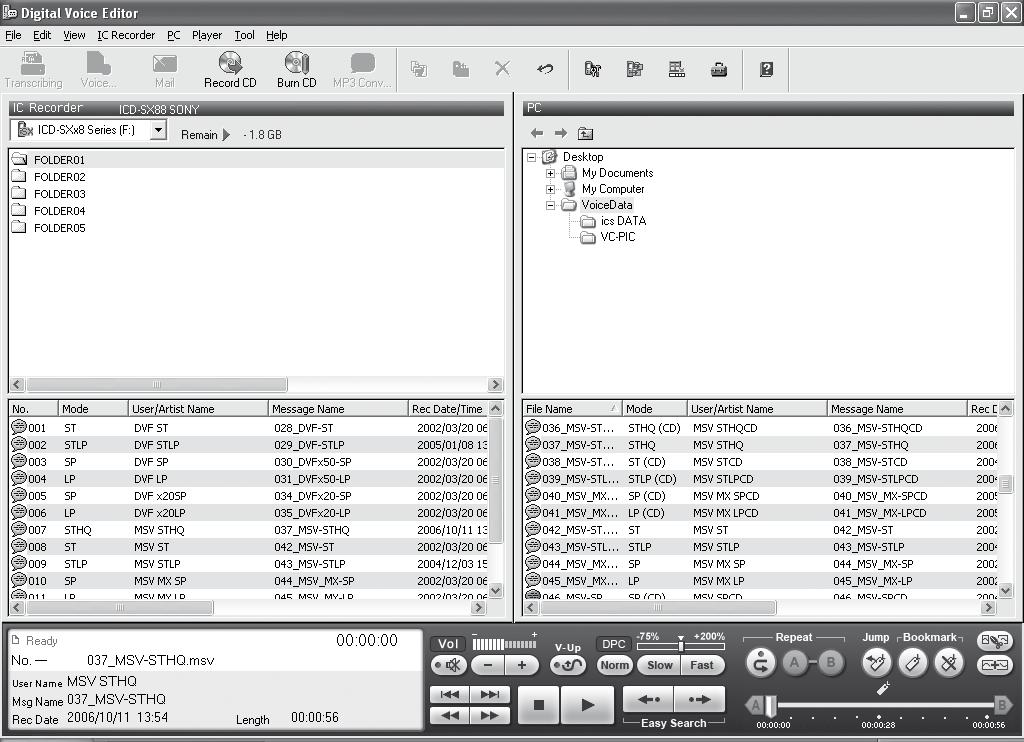 Notas Tem de instalar o software Digital Voice Editor antes de ligar o gravador de IC ao computador.