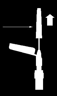 Tampa da agulha d) Em seguida, puxar a tampa da agulha a direito para cima.