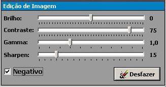 Aplicar zoom na placa do veículo Edição de Imagem: Contém opções para edição da imagem ampliada, para facilitar identificação da placa, como: brilho,