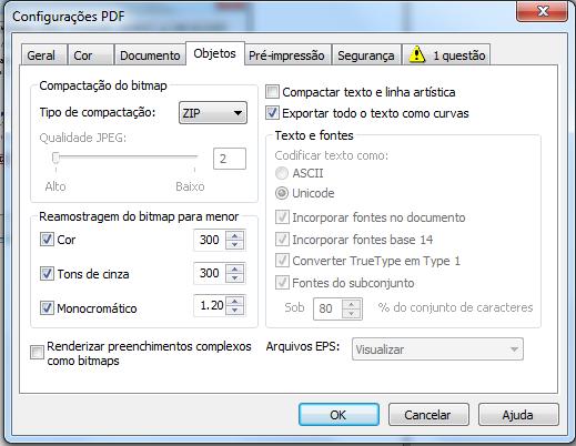 Configurações do PDF 4 Passo Na paleta Geral Habilite PDF /X1a no compo Predefinições Dicas: -Você pode gerar mais de uma página no pdf -As artes devem ter o mesmo tamanho 5