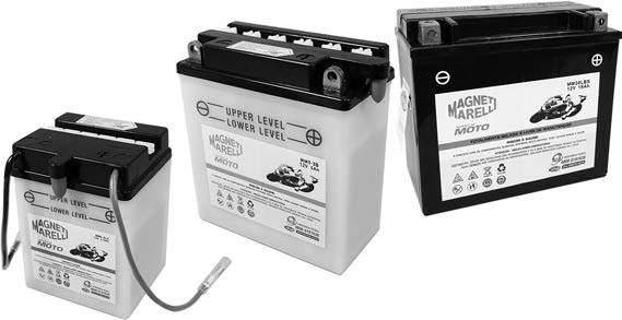 A Magneti Marelli Cofap comercializa dois tipos de baterias carregadas que saem de fábrica sem solução eletrolítica: Convencional e Selada (livre de manutenção).