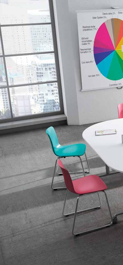 perseo PERSEO dispone de modelos de mesa para crear espacios de reunión, con mesas de cabecera de terminación redondeada.