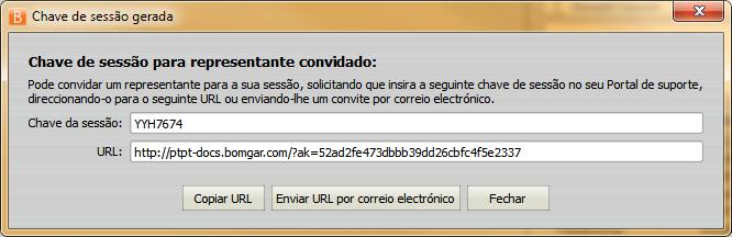 É aberta uma caixa de diálogo a solicitar ao utilizador para escolher um perfil de segurança.