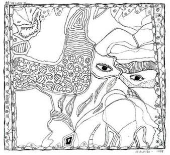 Fig. 28 -Desenhos da série Olhar da Odalisca, em bico de pena. Fonte: www.ocaixote.com.