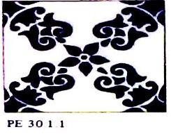 Fig 16 Dois exemplos de padrões de azulejos estampilhados do século XIX encontrados no Maranhão Fonte : ALCANTARA, 1980: PRANCHA IV Ao analisarmos o campo formal dos padrões de