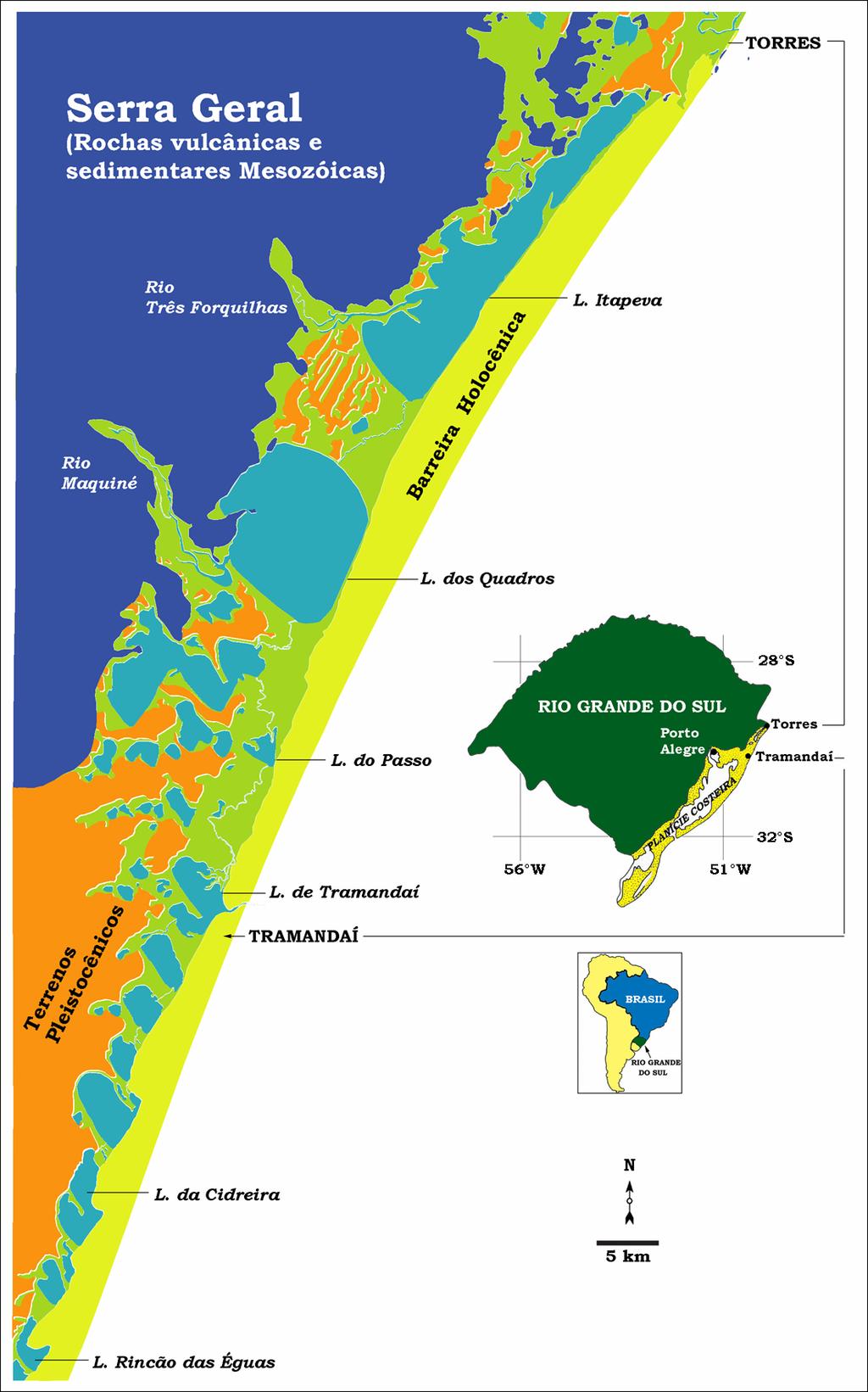 TOMAZELLI LJ. 1993. O Regime de Ventos e a Taxa de Migração das Dunas Eólicas Costeiras do Rio Grande do Sul, Brasil. Pesquisas 20: 18-26. TOMAZELLI LJ e VILLWOCK JA. 1991.