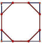 Com d encontrado, as truncaturas nas arestas dos poliedros platônicos de partidas podem ser realizadas. Cubo truncado: esse poliedro se origina do cubo cujas faces são formadas por quadrados.