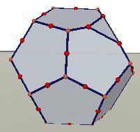 Com o recurso esconder/mostrar podemos optar em esconder o plano, o que facilita a eliminação dos demais cantos do dodecaedro regular. Figura 87.