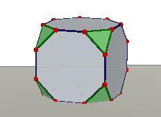 O resultado obtido, isto é, o cubo truncado gerado é ilustrado na Figura 121. Figura 121. Cubo truncado.