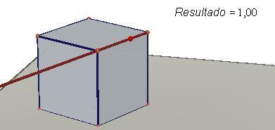 A Figura 129 mostra a transferência de uma medida para uma semi-reta de origem um vértice do cubo, e em
