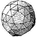 Figura 45. Dodecaedro achatado. Fonte: Cromwell, 2008, p.92. Figura 46. Superfície de um dodecaedro achatado em madeira.