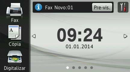 Informações gerais 9 Atalhos 11 Fax Novo: Permite configurar atalhos.