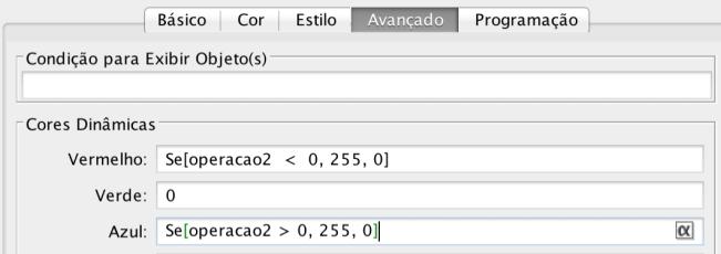 formatação de cor que usamos nos retângulos.