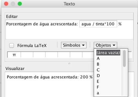 4) Clique com o botão direito sobre ambos os controles e desmarque as opções: Posição Absoluta na Tela e Fixar Objeto; 5) Crie duas caixas de texto como as que seguem e posicione-as como a figura