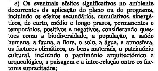 Tendo por base os fatores ambientais definidos procedeu-se a uma ponderação sintética dos efeitos previsíveis do processo de alteração pontual do regulamento do PUA sobre casa um dos fatores