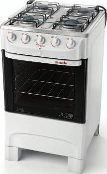 acendimento total, mesa inox, forno autolimpante com luz