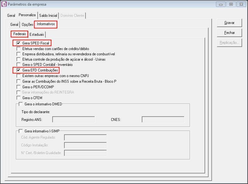 1.6 - Clique no botão [Gravar]; 2 CONFIGURAÇÃO DO PRODUTO 2.1 - Acesse o menu ARQUIVOS, PRODUTOS; 2.2 Verifique se já possui um produto cadastrado para a operação; 2.