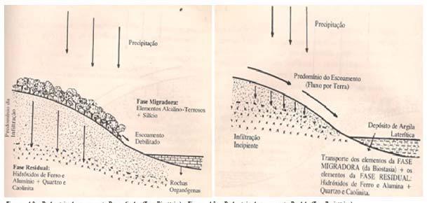 Geomorfologia Estrutural Figura - 4.2 - Predomínio do componente Perpendicular (Fase Biostásica). Figura - 4.3 Predomínio do componente Paralelo (Fase Resistásica). (Fonte: Casseti, 1991).