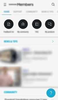 Aplicativos Samsung Members O Samsung Members oferece serviços de suporte para consumidores, tais como diagnóstico do aparelho e permite que usuários enviem relatórios de erros.
