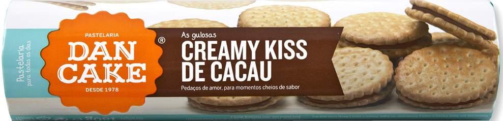 .. Esta bolacha recheada traz diversão, alegria e prazer quando come uma das nossas Creamy Kiss.