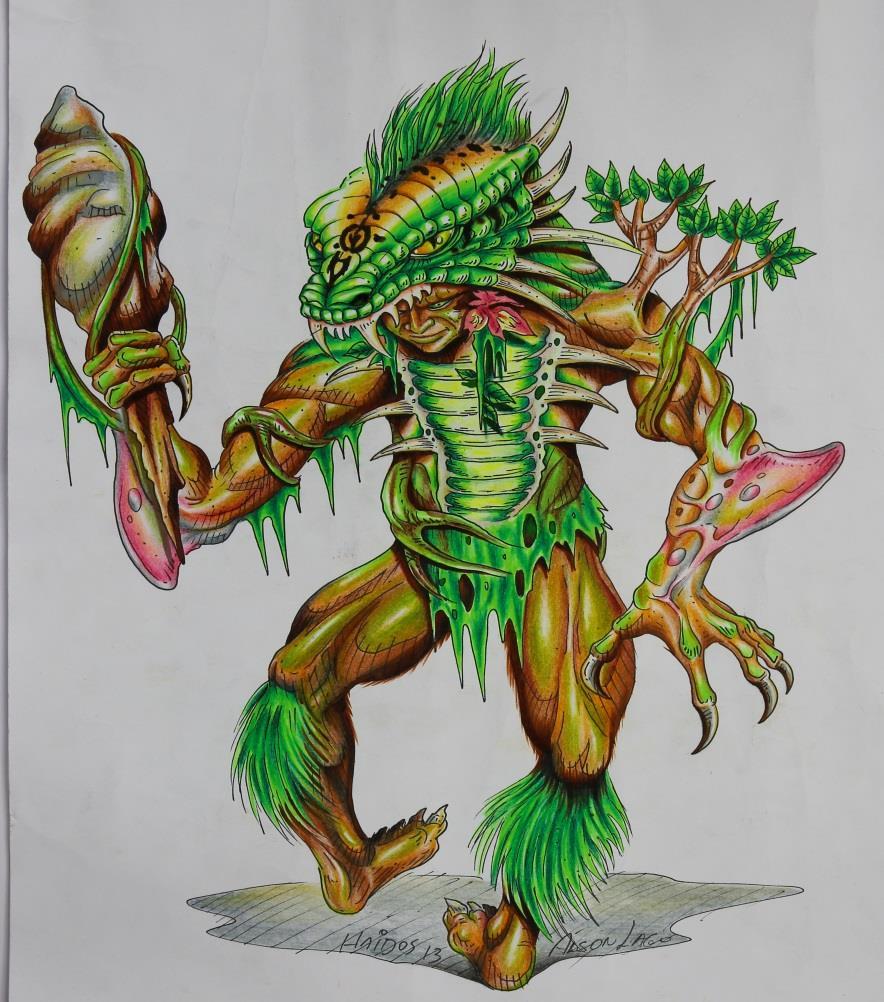 Imagem 03. Desenho do personagem da Lenda Amazônica.