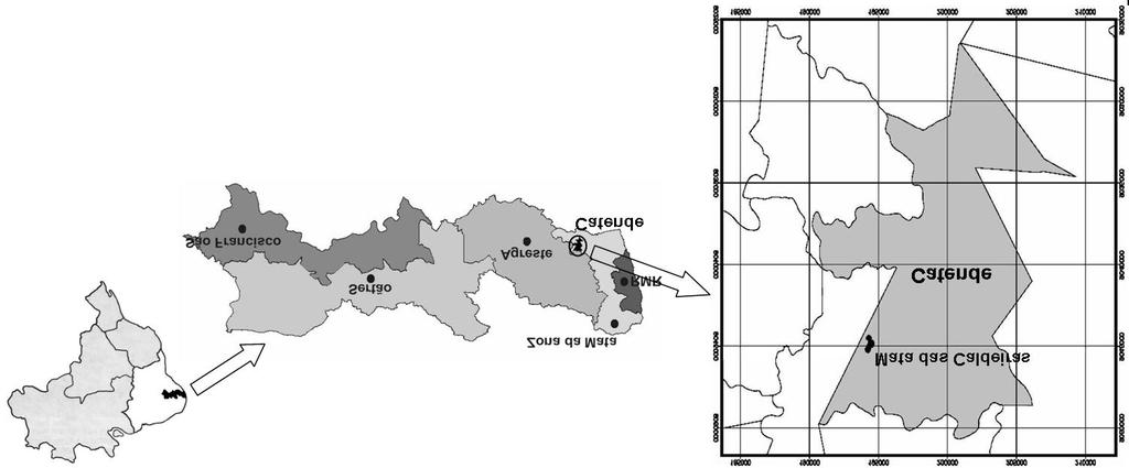 Figure 1. Location of study area, in Atlantic Rain Forest fragment, Mata das Caldeiras, Catende, Pernambuco State, Brazil 298 R. F. Costa Júnior et al.