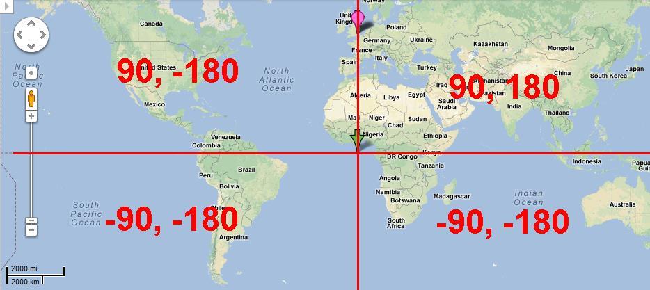 O valr negativ significa um lugar a este d meridian de Greenwich e um valr psitiv, um a