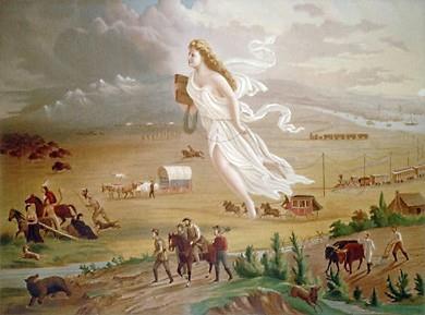 Esta pintura (cerca 1872) de John Gast chamada Progresso Americano é uma representação alegórica do.