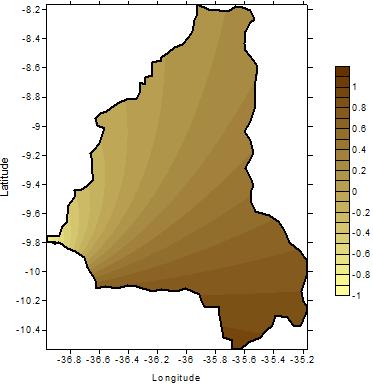 Figura 3a. Anomalias de precipitação no ano de 1972 (EN e ODP-). Figura 3b. Anomalias de precipitação no ano de 1982 (EN e ODP +). Figura 3c.