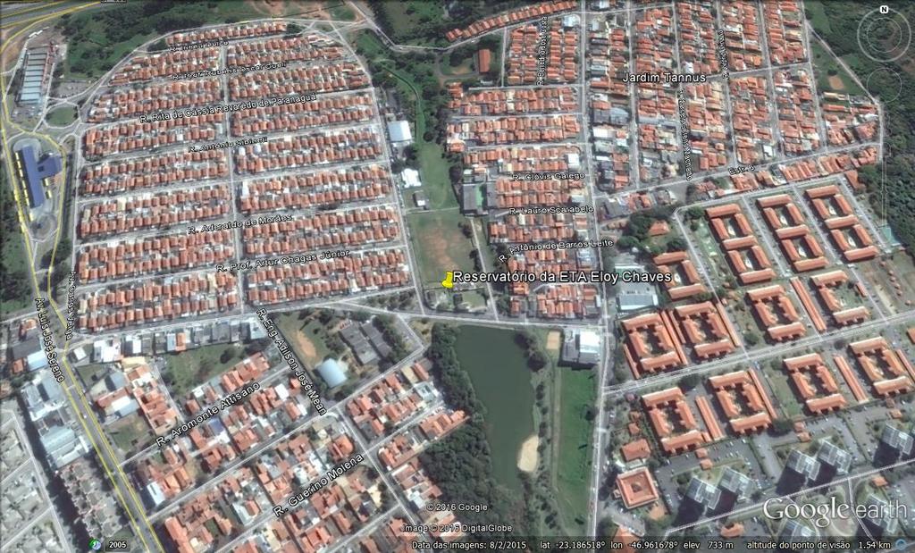 3.1.8 Reservatório junto à ETA Eloy Chaves 27 Figura 8 Imagem de satélite do Reservatório junto à ETA Eloy Chaves Agência Reguladora dos Serviços de Saneamento das Bacias