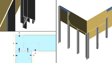 Figura 1.5 - Sistema steel frame para residências - vedações a seco.