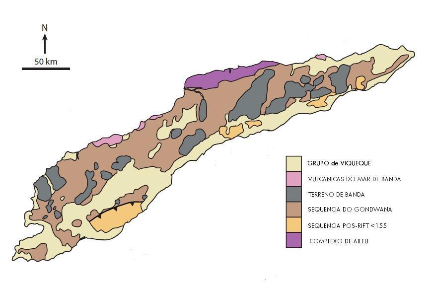 As rochas existentes em Timor-Leste, podem agrupar-se principalmente em 4 grupos.