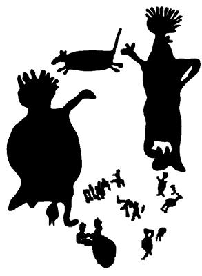 25 Figura 4 - Tradição Agreste (Sítio Entrada do Baixão da Vaca, Parque Nacional Serra da Capivara PI) - Fonte: Martin, 2005.