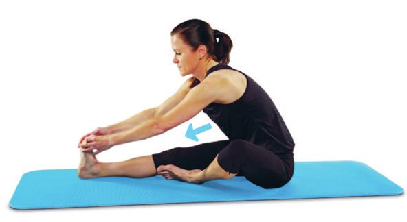 1 da Músculos posteriores coxa Mobilidade Sente-se no chão com uma perna esticada e a outra dobrada e mantenha.