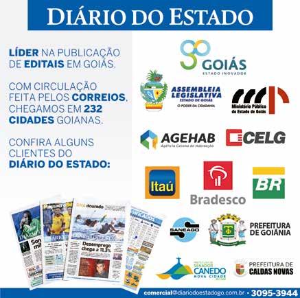 2 classificados Goiás, Tocantins e DF, 30 de Julho de 2017 DIÁRIO DO ESTADO ST. OESTE Apartamento 3 quartos sendo 1 suíte, 100m². COD: 847450. JD.