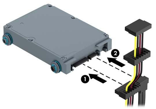 Se estiver a instalar uma unidade nova, ligue a extremidade contrária do cabo de dados ao conector adequado da placa de sistema.