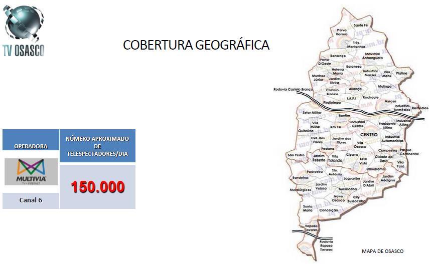 COBERTURA GEOGRÁFICA Zonas Sul, Leste e Oeste de Osasco: JARDINS: NOSSA