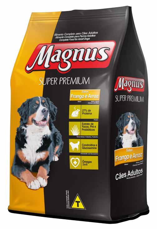 ADULTOS Sabor Frango e Arroz 1kg 15kg Proteína Bruta (mín.) 270 g/kg 27% Extrato Etéreo (mín.) 120 g/kg 12% Prebiótico Mananoligosacarídeos (Mín) Lactobacillus acidophilus (Mín.) Ômega 3 (mín.