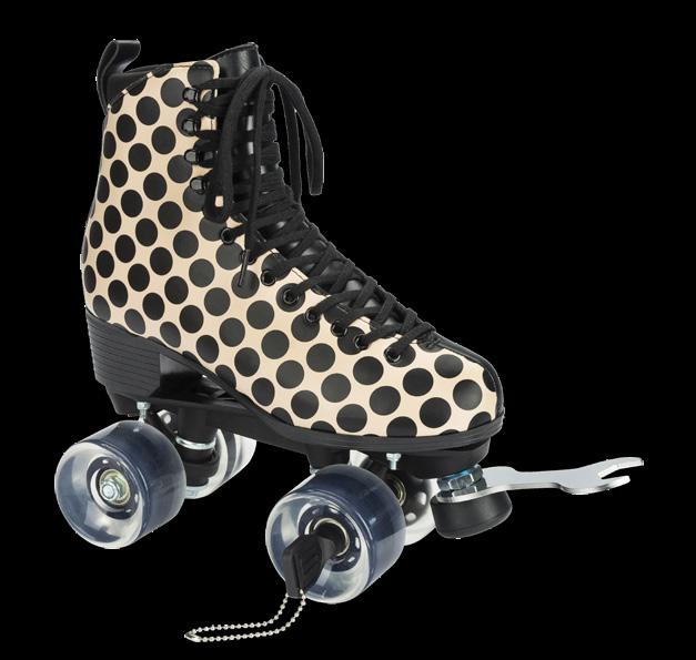 Acessórios: Alça fita para carregar os patins Chave de regulagem (rodinhas) Caixa de