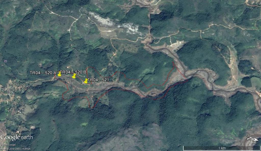 Trecho 4 Figura 15: Representação cartográfica do Trecho 4 com pontos vistoriados. Imagem do Google Earth. 4.2.