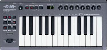teclado controlador MIDI da Roland 8 Knobs, 6 Botões, 2 portas para pedal Controles separados para pitch
