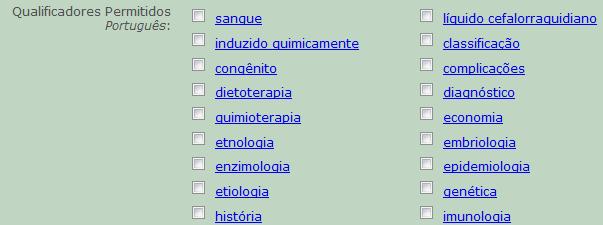 Hierarquia dos Qualificadores no LILDBI-web No registro de um Descritor, encontramos os qualificadores
