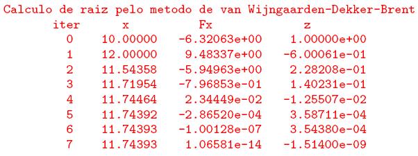 Métodos Baseados em Aproximação Quadrática Exemplo: Calcular a raiz da função a seguir com com 10-10, sabendo-se que [10, 12].