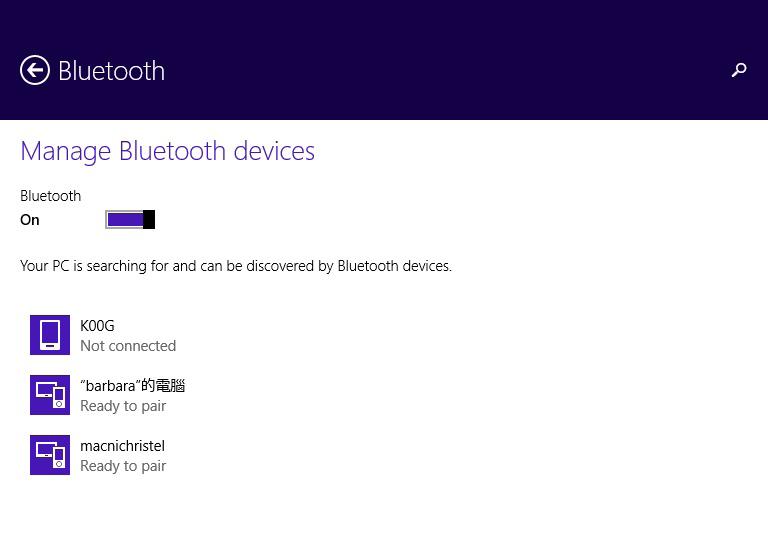 Bluetooth Use o Bluetooth para facilitar a transferência de dados sem fio com outros dispositivos Bluetooth. IMPORTANTE! O Airplane mode (modo Avião) desabilita este recurso.