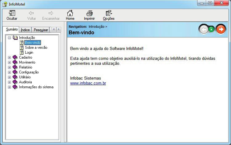 documentação de Ajuda do sistema, que pode ser acessado