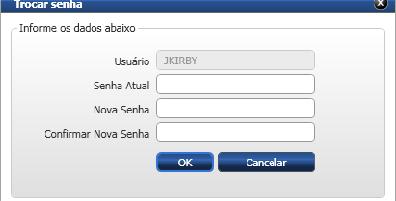 aparecerá, com o título Trocar Senha, onde será obrigatória a troca da senha por uma nova a sua escolha.