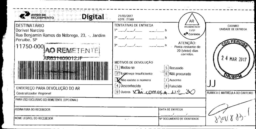 fls. 63 Este documento foi protocolado em 30/03/2017 às 07:42, por Usuário padrão para acesso SAJ/AT, é cópia do original assinado digitalmente por